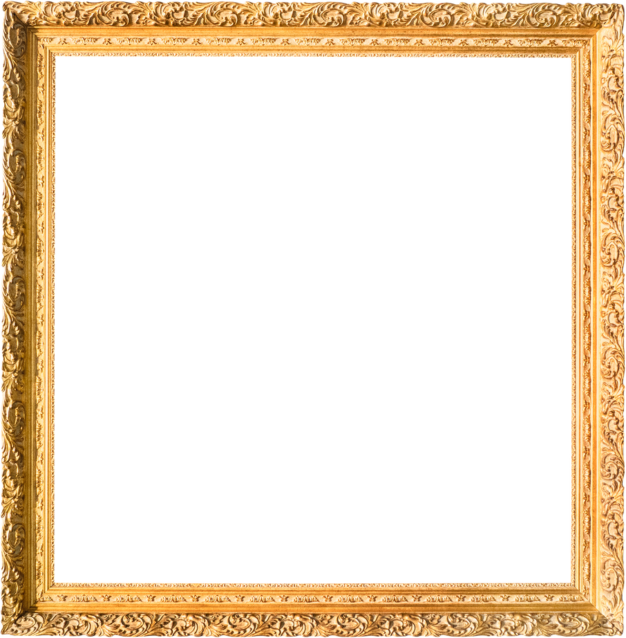 Square Carved Narrow Wooden Painting Frame